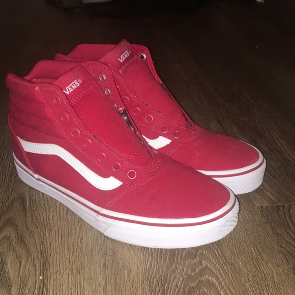 vans old skool high cut red